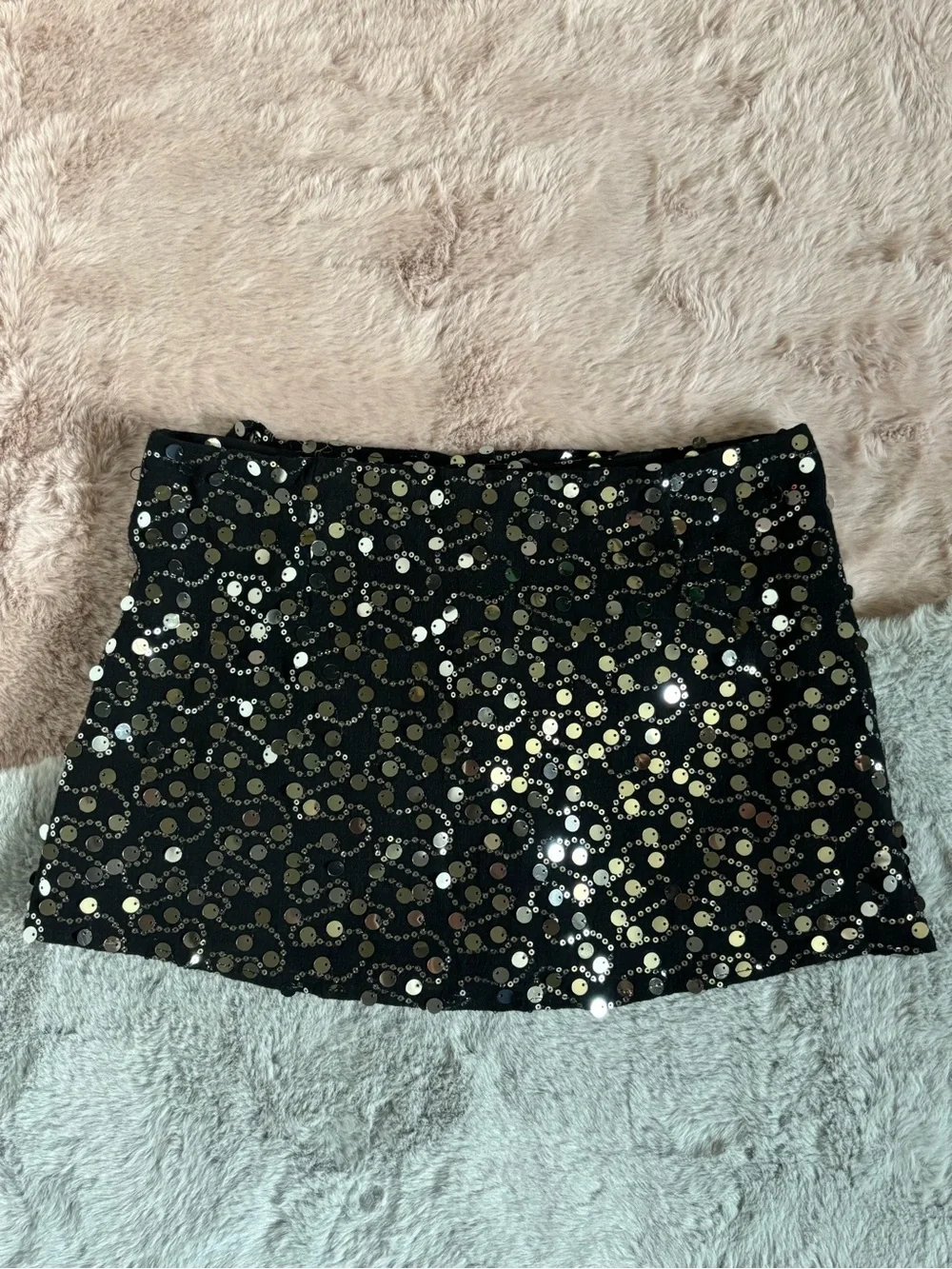 Emerson lang black sequin skort
